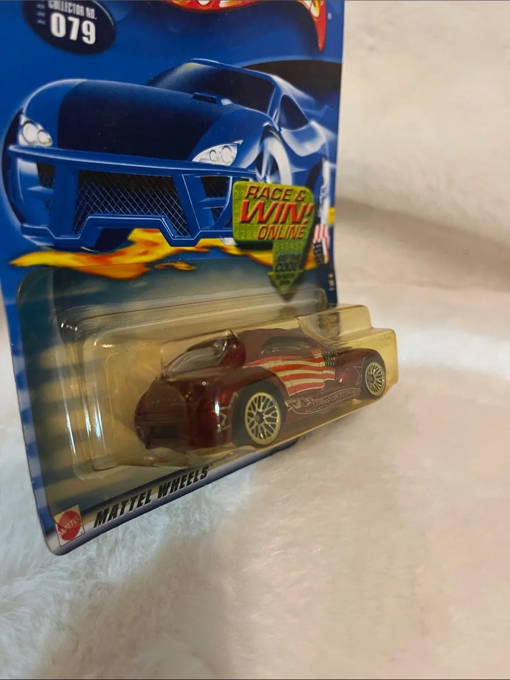 Hot Wheels Chrysler Pronto Kids Toy Car - Red with American Flag Detail - Picture 5 of 6